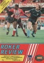 Sunderland v AFC Bournemouth  27-Aug-1988