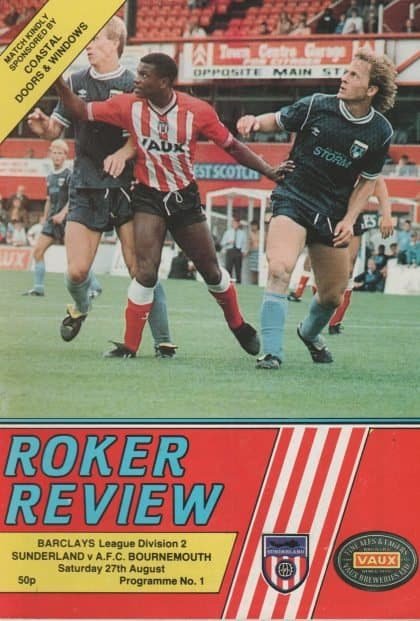 Sunderland v AFC Bournemouth  27-Aug-1988