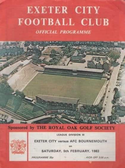 Exeter City v AFC Bournemouth 05-Feb-1983