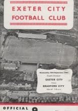 Exeter City v Bradford City 18-Sep-1968