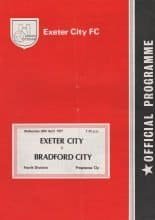 Exeter City v Bradford City 20-Apr-1977