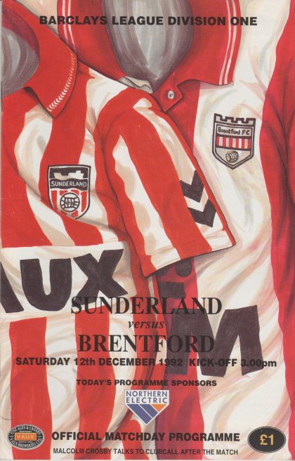 Sunderland v Brentford 12-Dec-1992