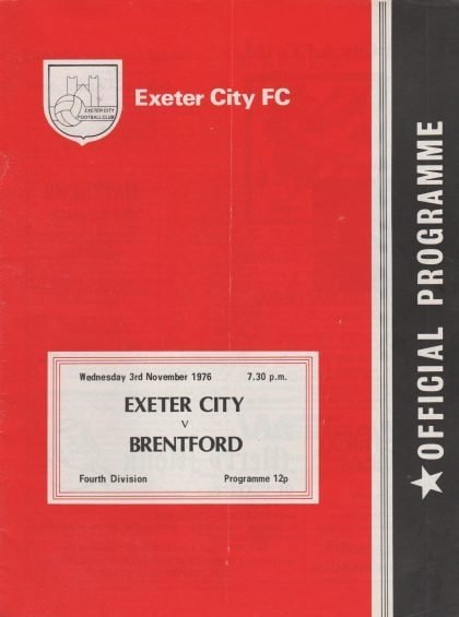 Exeter City v Brentford  03-Nov-1976