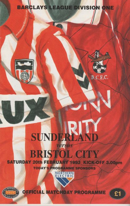 Sunderland v Bristol City 20-Feb-1993