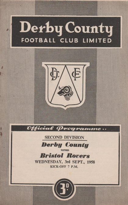 Derby County v Bristol Rovers 03-Sep-1958