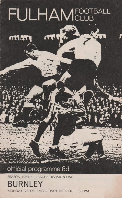 Fulham v Burnley  28-Dec-1964