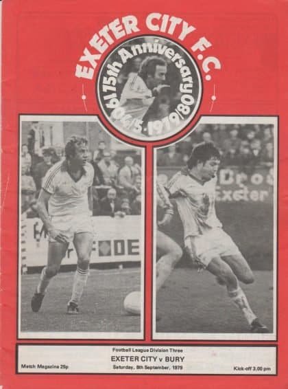 Exeter City v Bury 08-Sep-1979