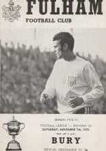 Fulham v Bury  07-Nov-1970