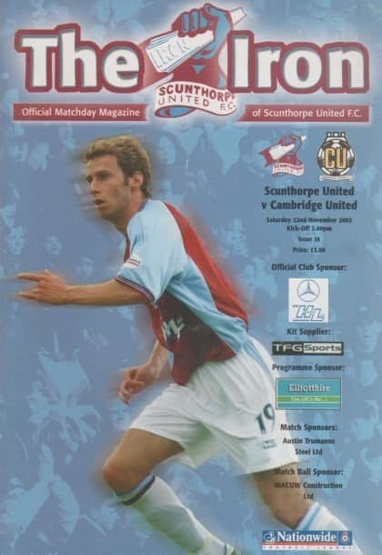 Scunthorpe United v Cambridge United  22-Nov-2003