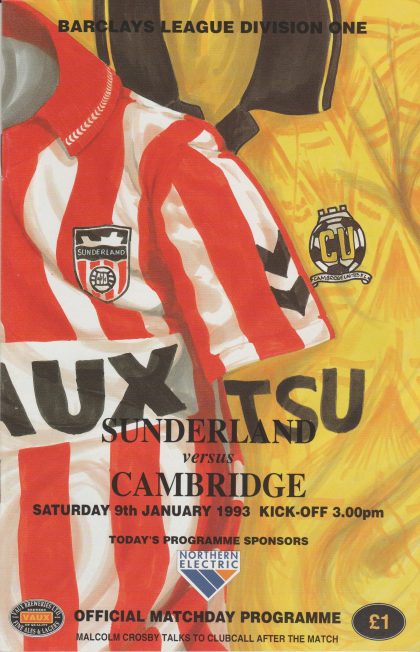 Sunderland v Cambridge United 09-Jan-1993