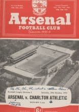 Arsenal v Charlton Athletic 29-Oct-1955