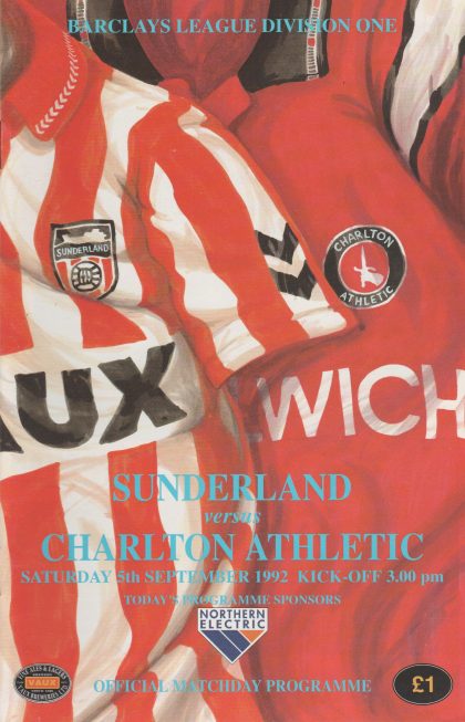 Sunderland v Charlton Athletic  05-Sep-1992