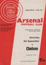 Arsenal v Chelsea 04-Sep-1965