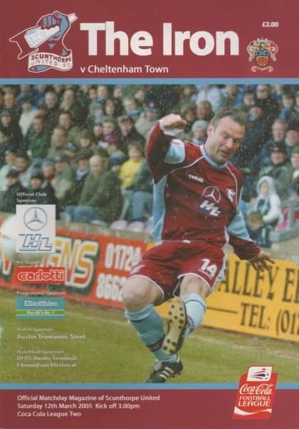 Scunthorpe United v Cheltenham Town  12-Mar-2005