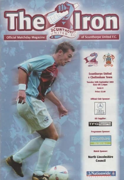 Scunthorpe United v Cheltenham Town 30-Sep-2003