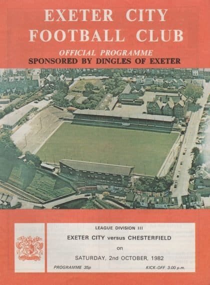 Exeter City v Chesterfield  02-Oct-1982