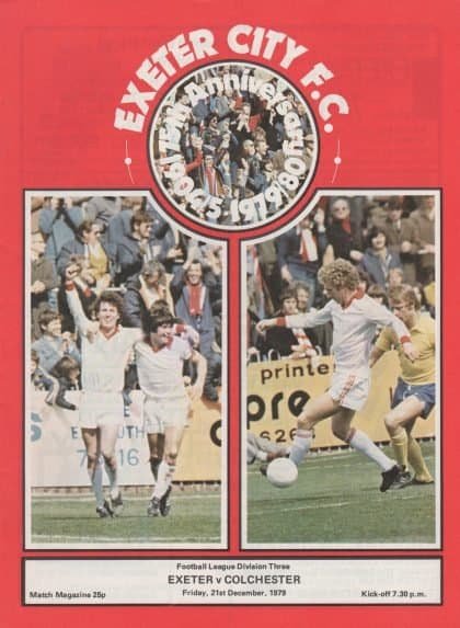 Exeter City v Colchester United 21-Dec-1979