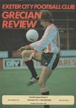 Exeter City v Colchester United 30-Aug-1980