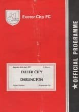 Exeter City v Darlington 30-Apr-1977