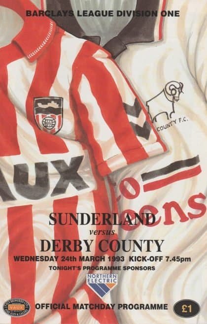 Sunderland v Derby County 24-Mar-1993