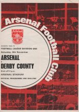 Arsenal v Derby County  08-Nov-1970