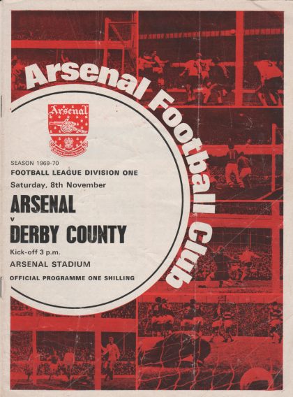 Arsenal v Derby County  08-Nov-1970