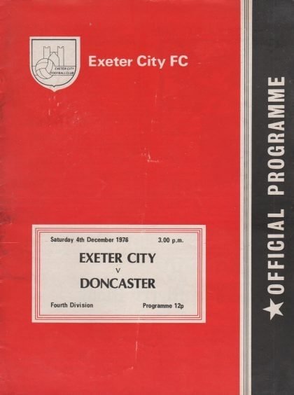 Exeter City v Doncaster Rovers  04-Dec-1976