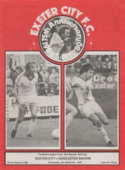 Exeter City v Doncaster Rovers 05-Sep-1979