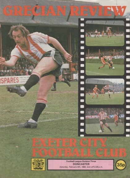 Exeter City v Doncaster Rovers 06-Feb-1982