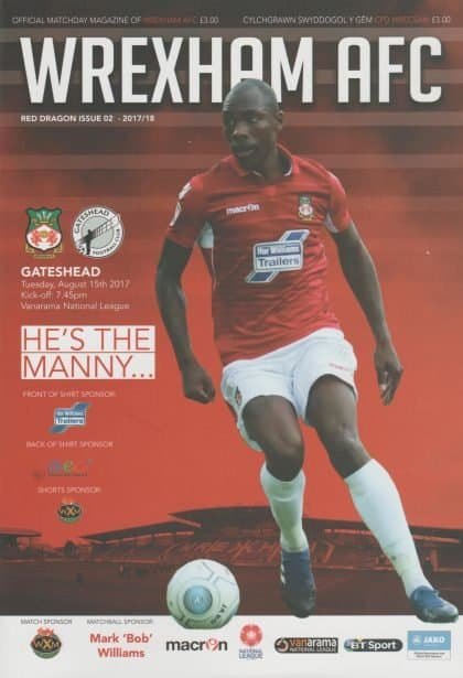 Wrexham v Gateshead  15-Aug-2017
