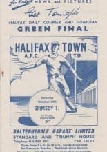 Halifax Town v Grimsby Town  24-Oct-1959