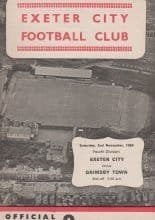 Exeter City v Grimsby Town  02-Nov-1968