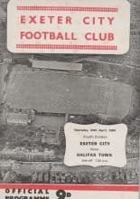 Exeter City v Halifax Town  24-Apr-1969