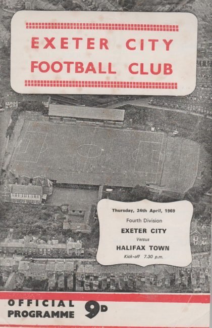 Exeter City v Halifax Town  24-Apr-1969