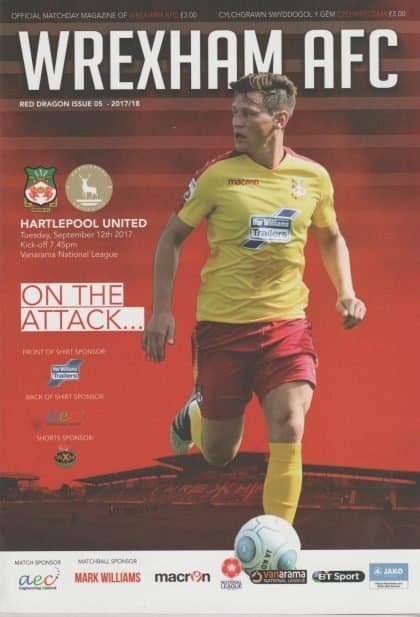 Wrexham v Hartlepool United 12-Sep-2017