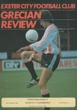 Exeter City v Huddersfield Town  11-Oct-1980