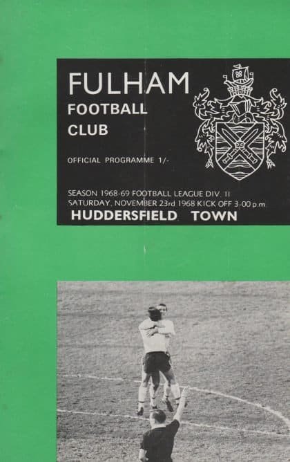 Fulham v Huddersfield Town 23-Nov-1968