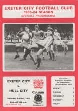 Exeter City v Hull City 03-Dec-1983