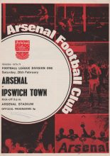 Arsenal v Ipswich Town 20-Feb-1971
