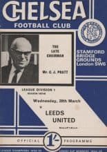 Chelsea v Leeds United  20-Mar-1968