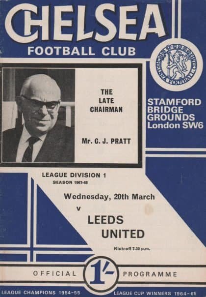 Chelsea v Leeds United  20-Mar-1968