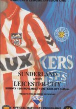 Sunderland v Leicester City 15-Nov-1992