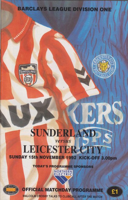 Sunderland v Leicester City 15-Nov-1992
