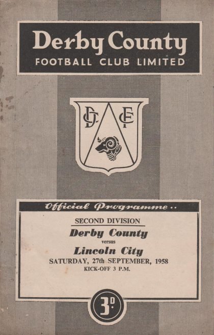 Derby County v Lincoln City 27-Sep-1958