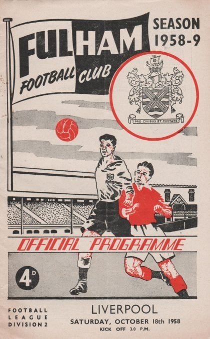 Fulham v Liverpool 18-Oct-1958