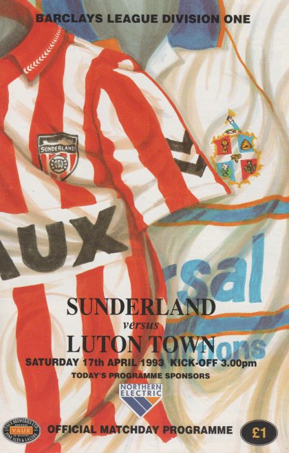 Sunderland v Luton Town 17-Apr-1993