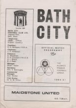Bath City v Maidstone United 10-Nov-1980
