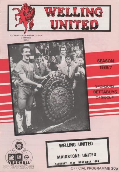 Welling United v Maidstone United 15-Nov-1986