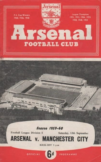Arsenal v Leicester City 15-Mar-1960