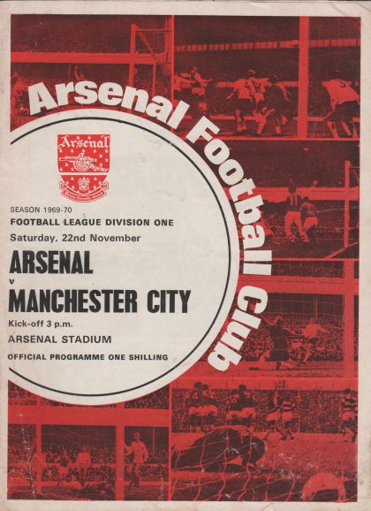Arsenal v Manchester City 22-Nov-1969